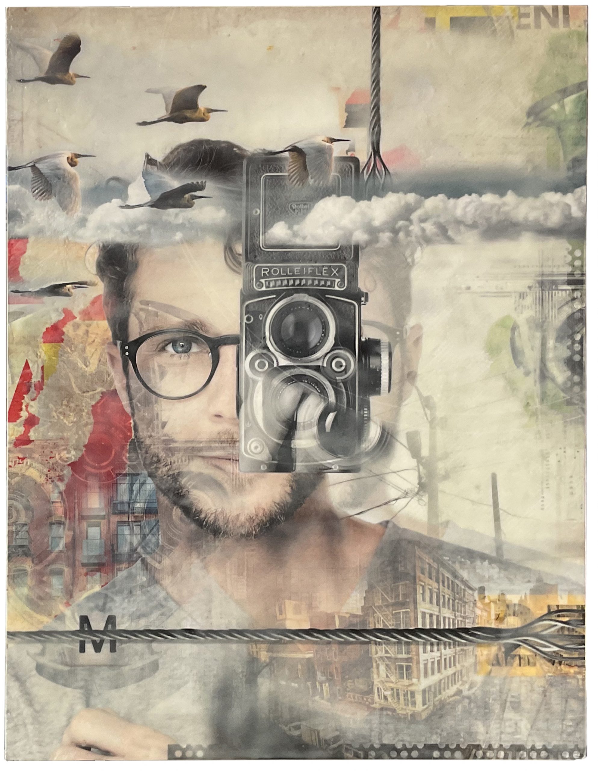 Focused | Encaustic | Mixed Media | 18x24 Focused | Encaustic | Mixed Media | 18x24